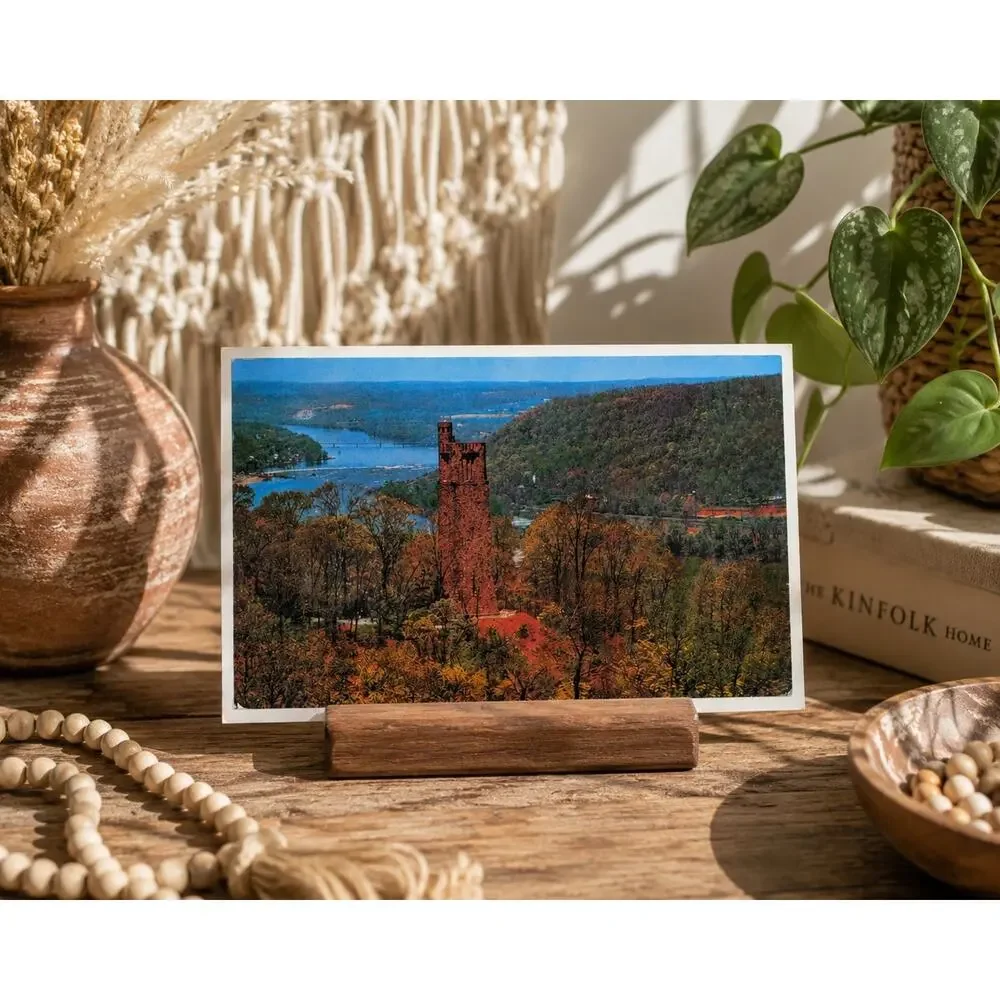 Vintage Bowman’s Hill Tower Postcard Washington Crossing Pennsylvania Scenic '92